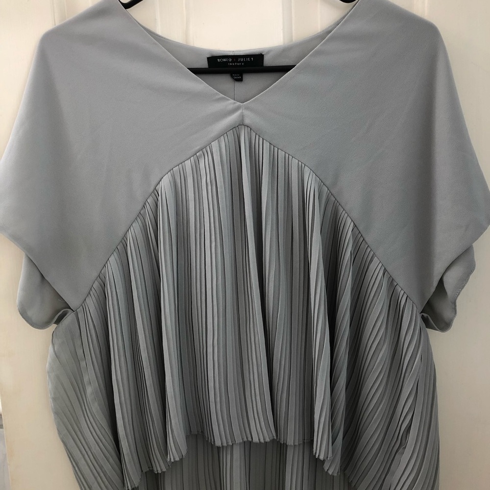 Light Grey Flowy Blouse